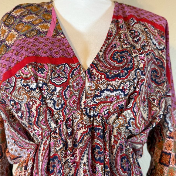 Entro Multicolor Paisley Boho Maxi Dress - Picture 2 of 5